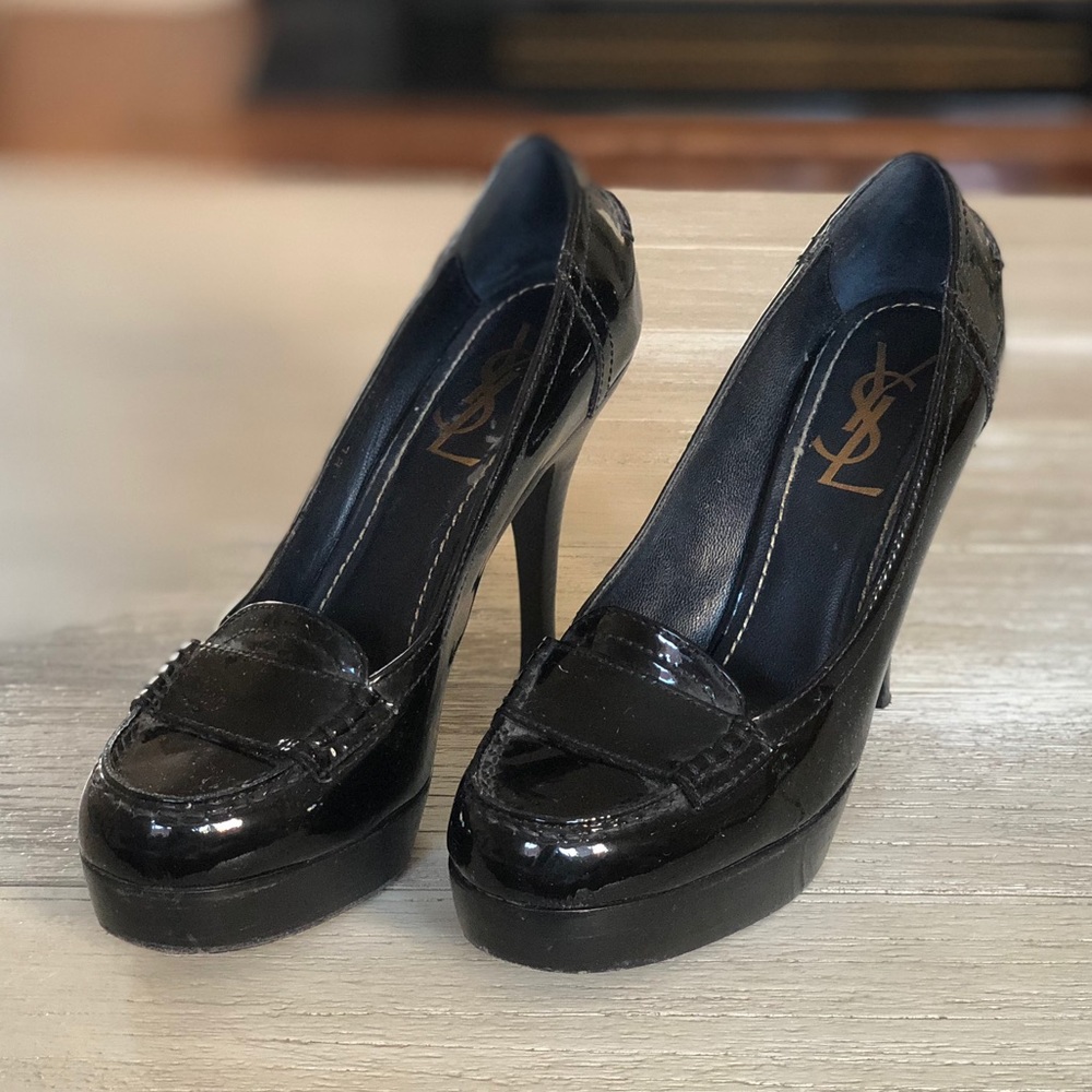 YSL (Saint Laurent) Mary Jane Platform Pumps